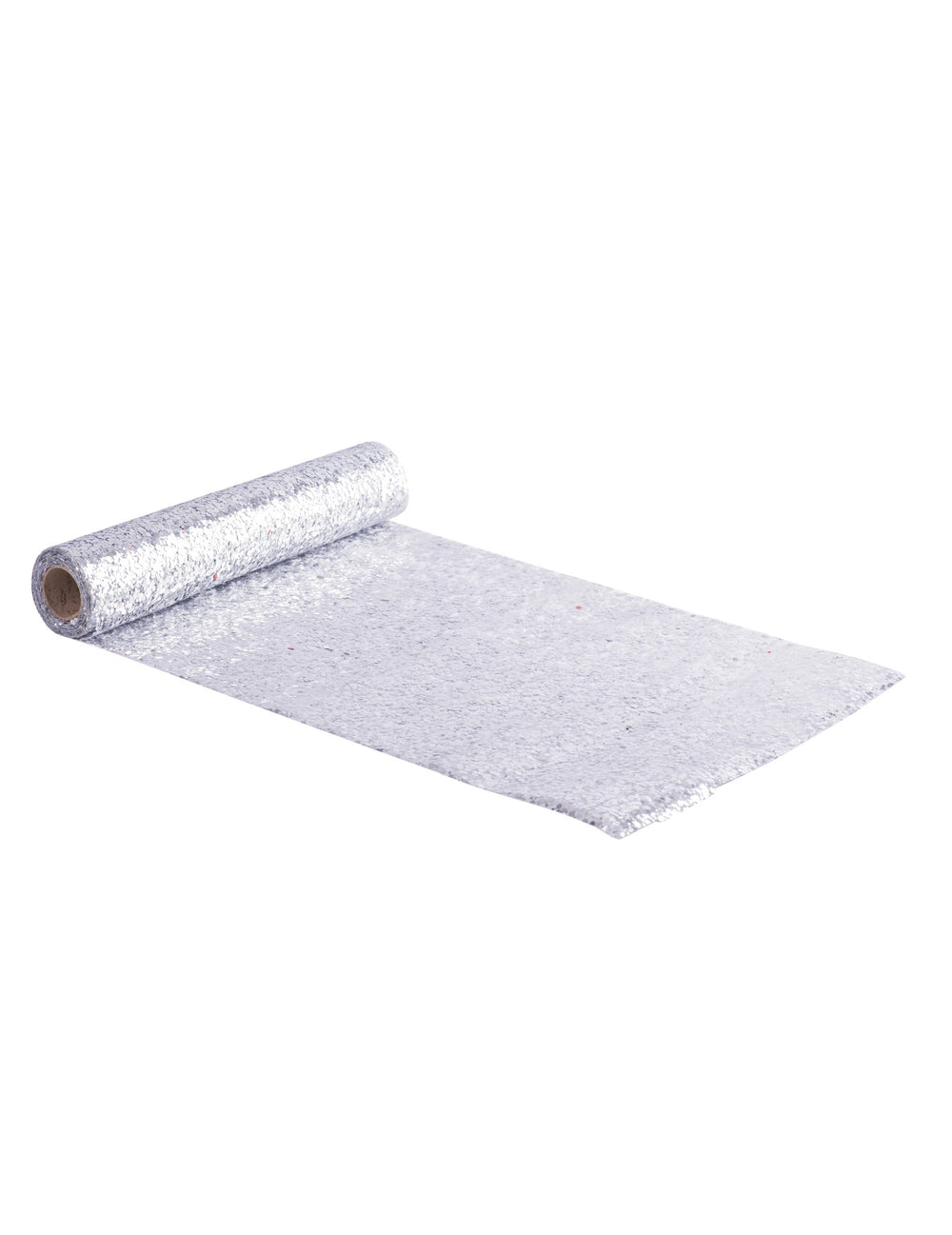 Chemin de table à sequins pailleté pour fête argenté ajustable