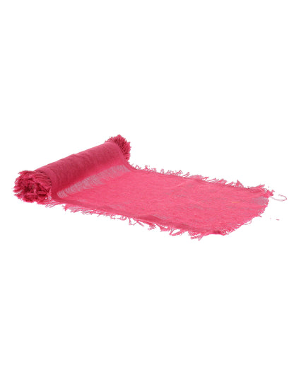 Traversă de masă din pânză roz 30 cm x 3 m