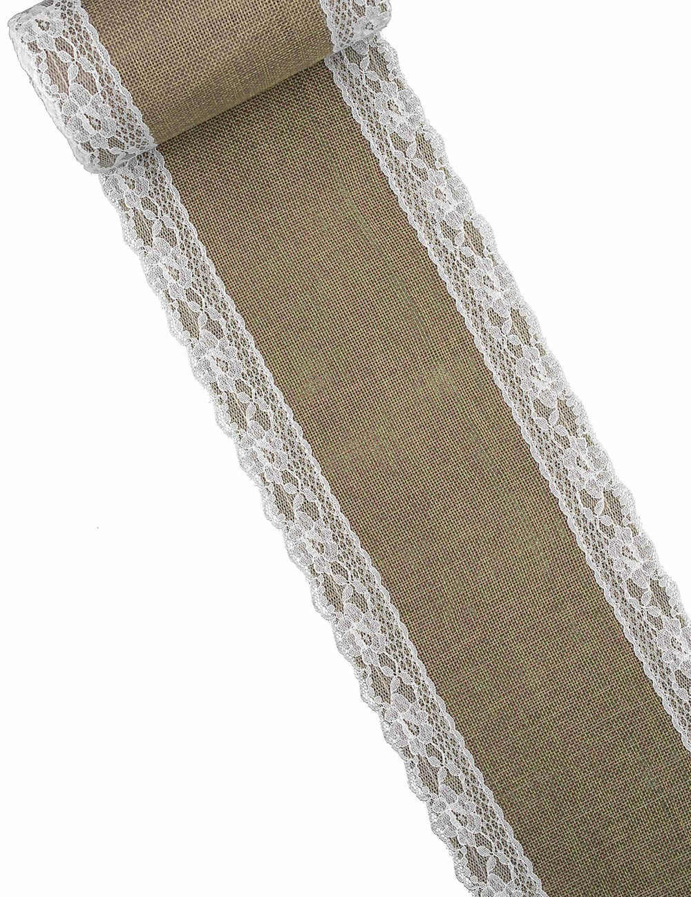 Drum de masă pentru nuntă vintage, pentru decor de petrecere natural și dantelă albă
