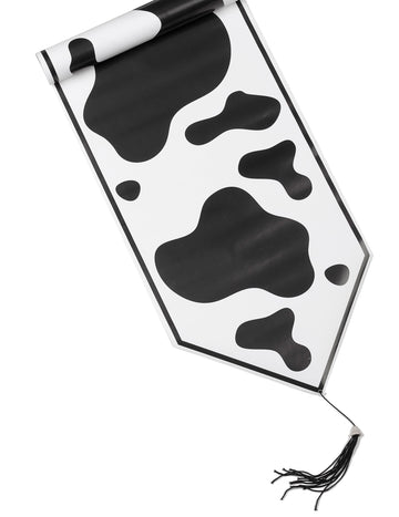 Traversă de masă cu model de vacă 28 cm x 1,8 m din plastic 