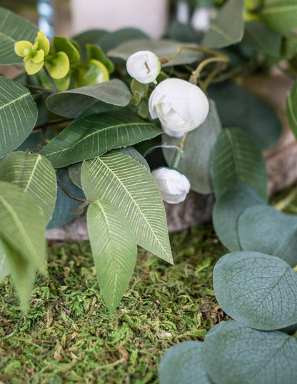 Traversă de masă din mușchi natural 30 cm x 2 m pentru nuntă