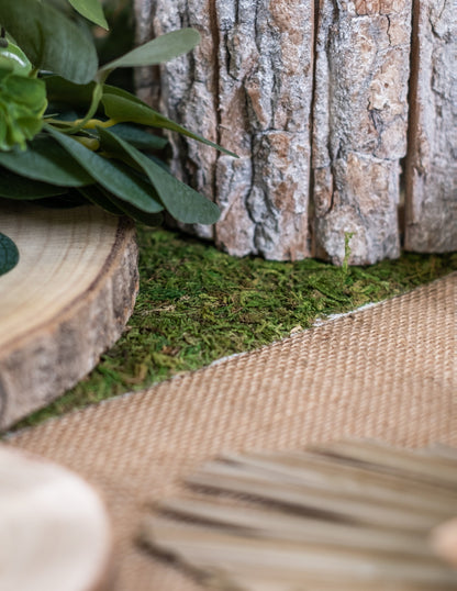 Traversă de masă din mușchi natural 30 cm x 2 m pentru nuntă