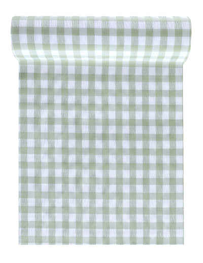 Chemin de table vichy menthe en polyester