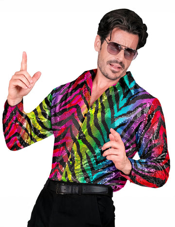 Cămașă de paiete Rainbow pentru bărbați