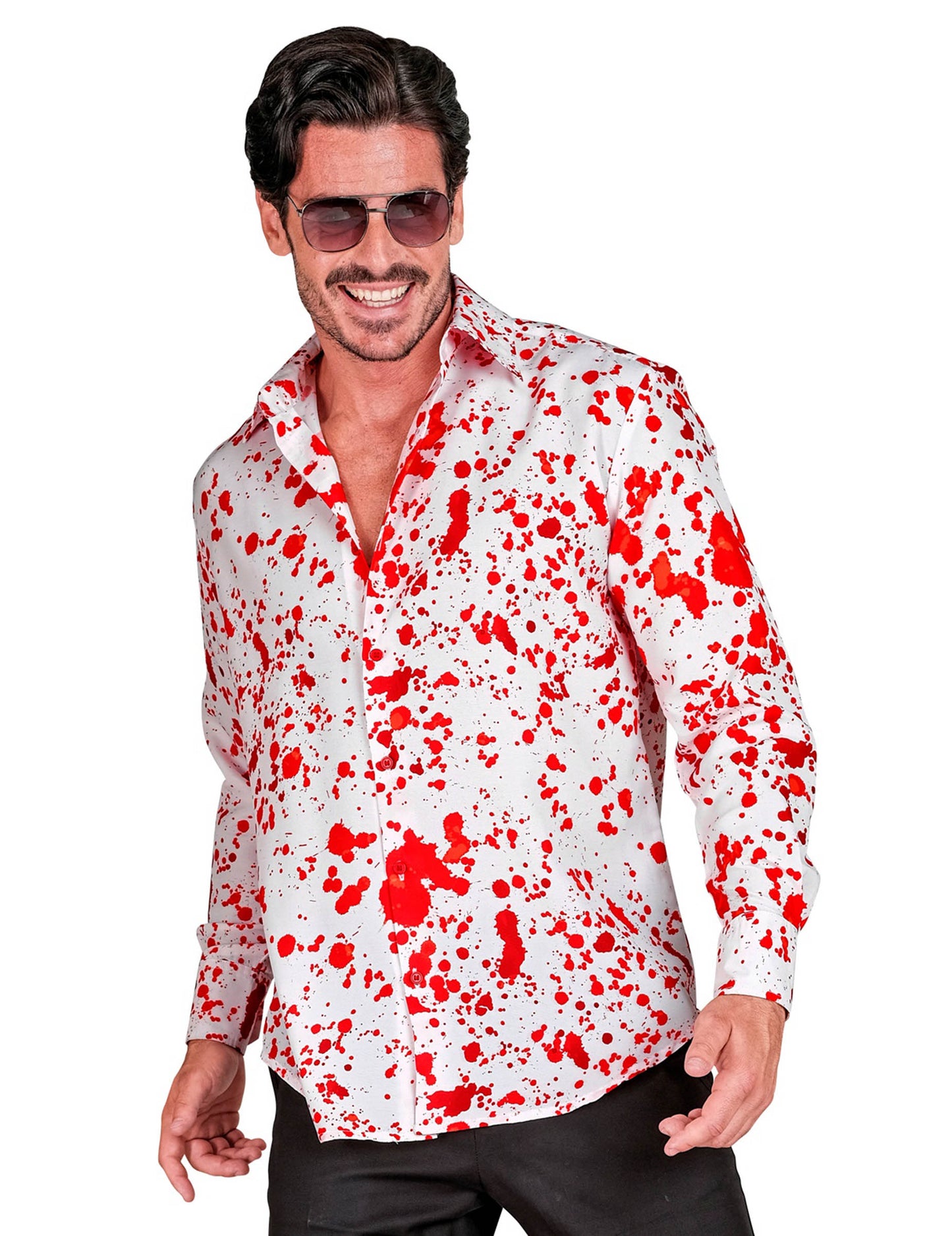 Bărbatul cu cămașă albă, sângeros