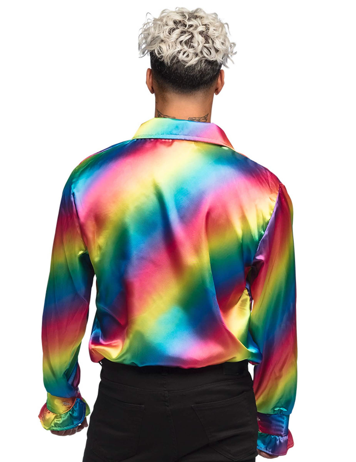 Cămașă de discotecă arc-en-ciel pentru adulți