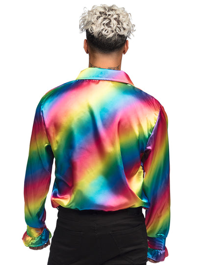 Cămașă de discotecă arc-en-ciel pentru adulți