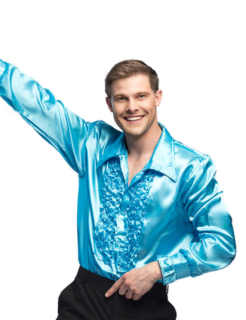 Cămașă de discotecă albastru deschis