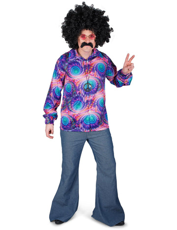 Cămașă hippie psihedelică pentru bărbați