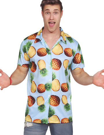 Cămașă hawaiană de ananas adult