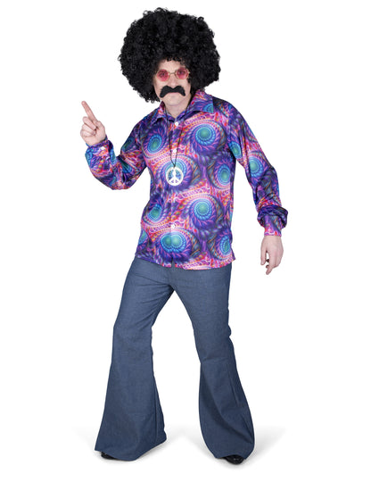 Cămașă hippie psihedelică pentru bărbați