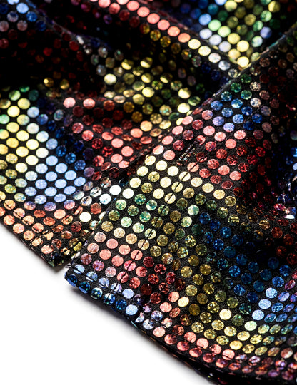 Cămașă bărbătească disco multicoloră de înaltă calitate