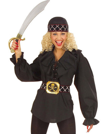 Cămașă de femeie pirată neagră