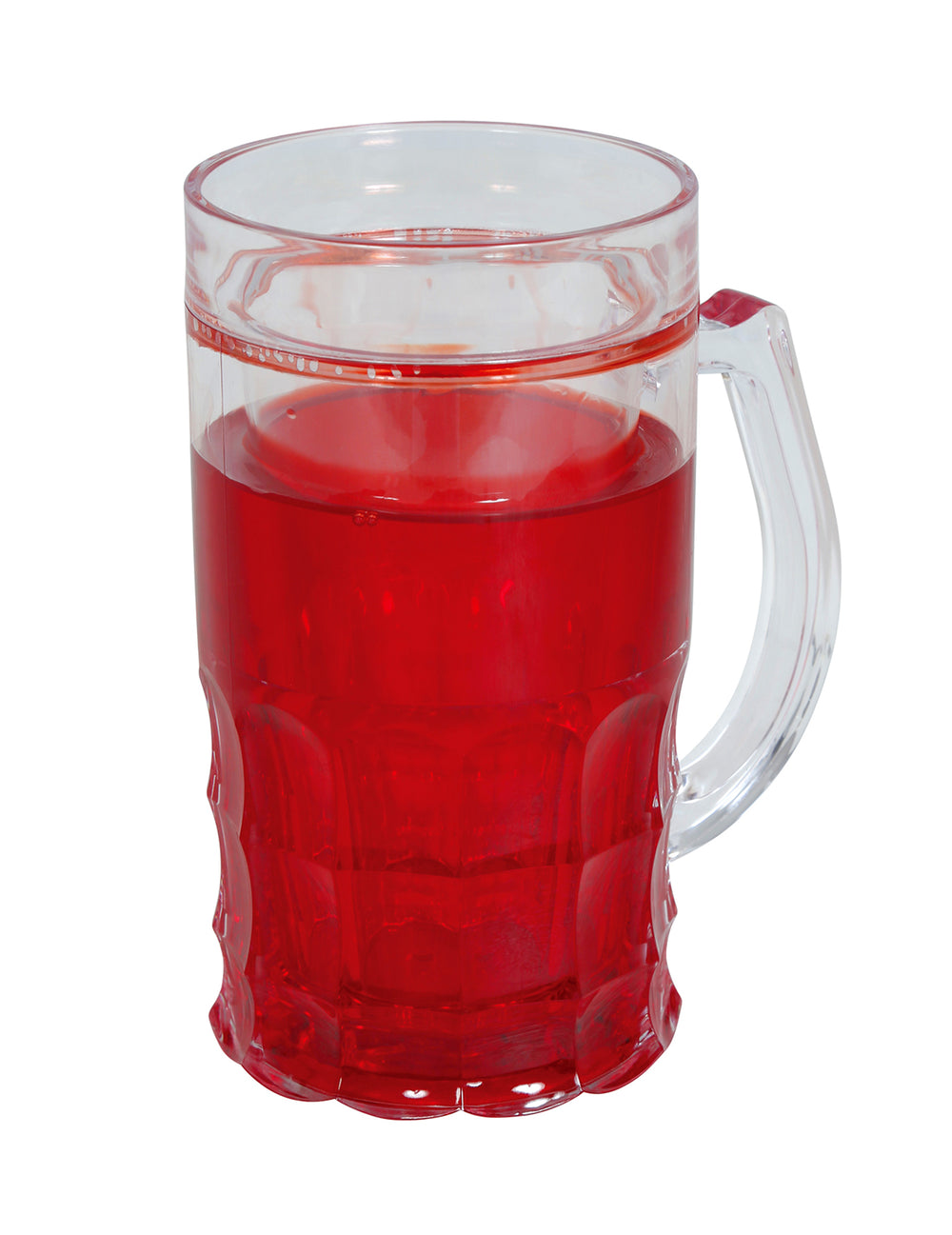 Vue de face de la chope de bière sanglante