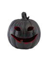 Citrouille décorative en résine noire et rouge avec LED 25 x 24 x 25 cm