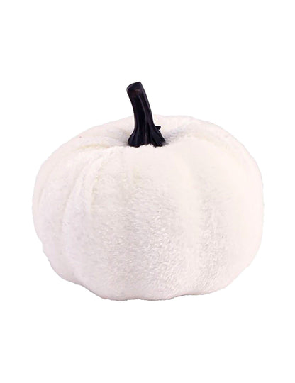 Citrouille effet velours blanc 7 cm