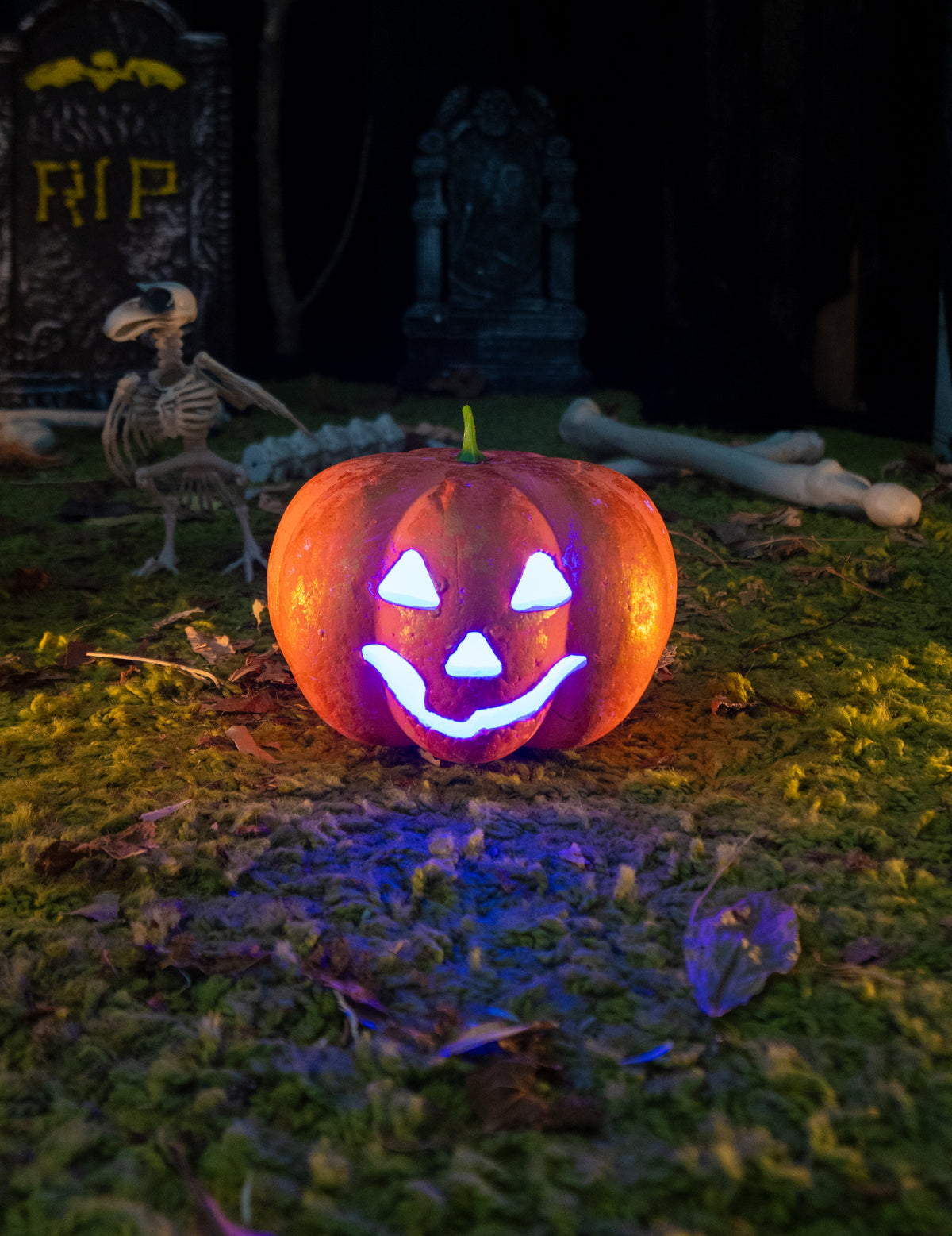 Pumpkin luminos de Halloween 17 cm