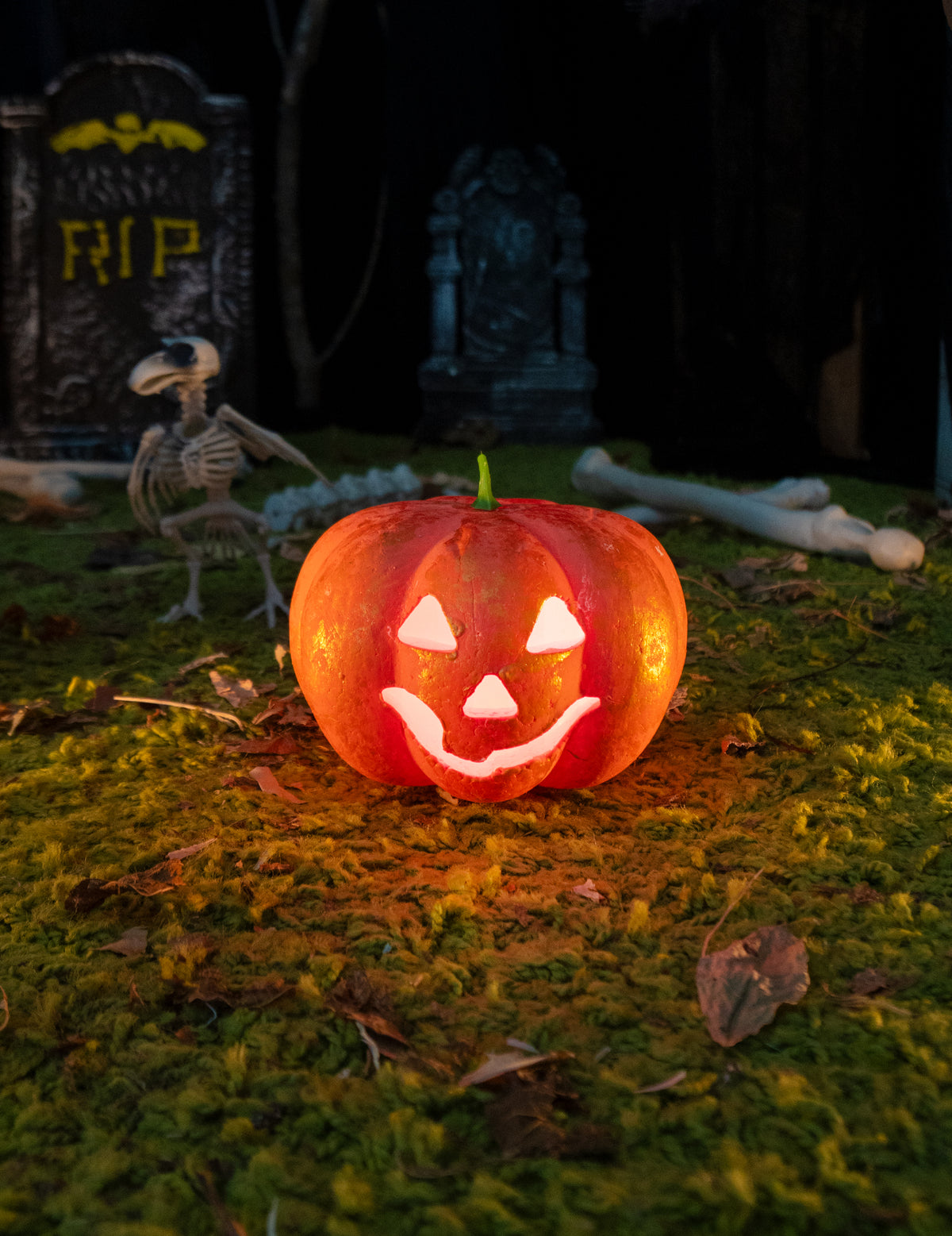Pumpkin luminos de Halloween 17 cm