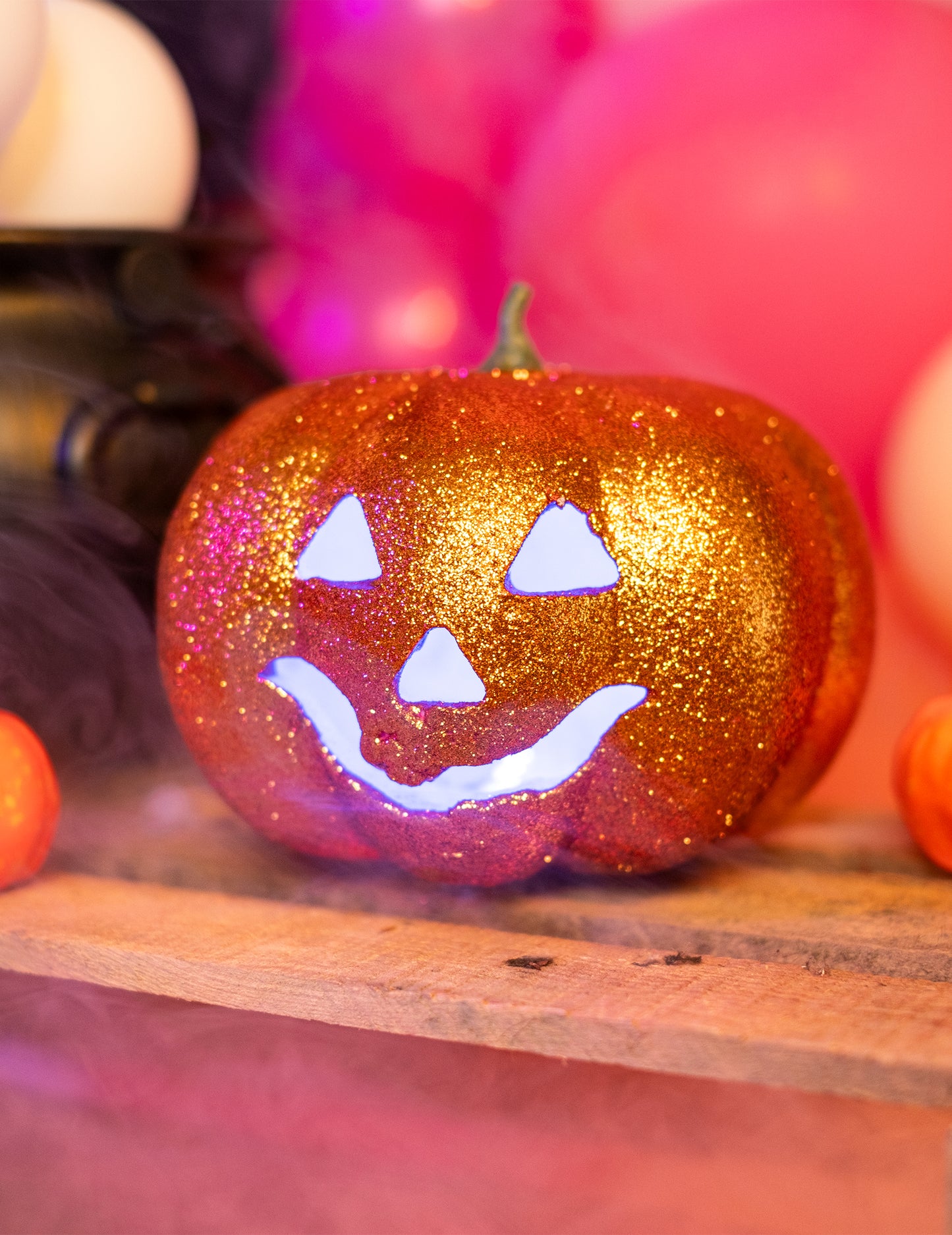 Pumpkin Glitter Luminous Halloween 17 cm