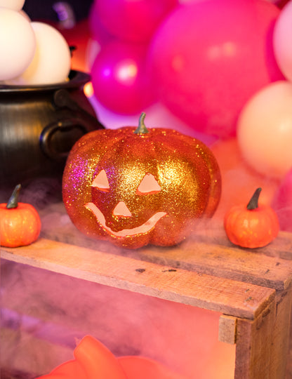 Pumpkin Glitter Luminous Halloween 17 cm