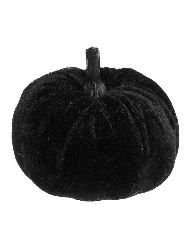 Citrouille d'Halloween pour décoration noire en velours