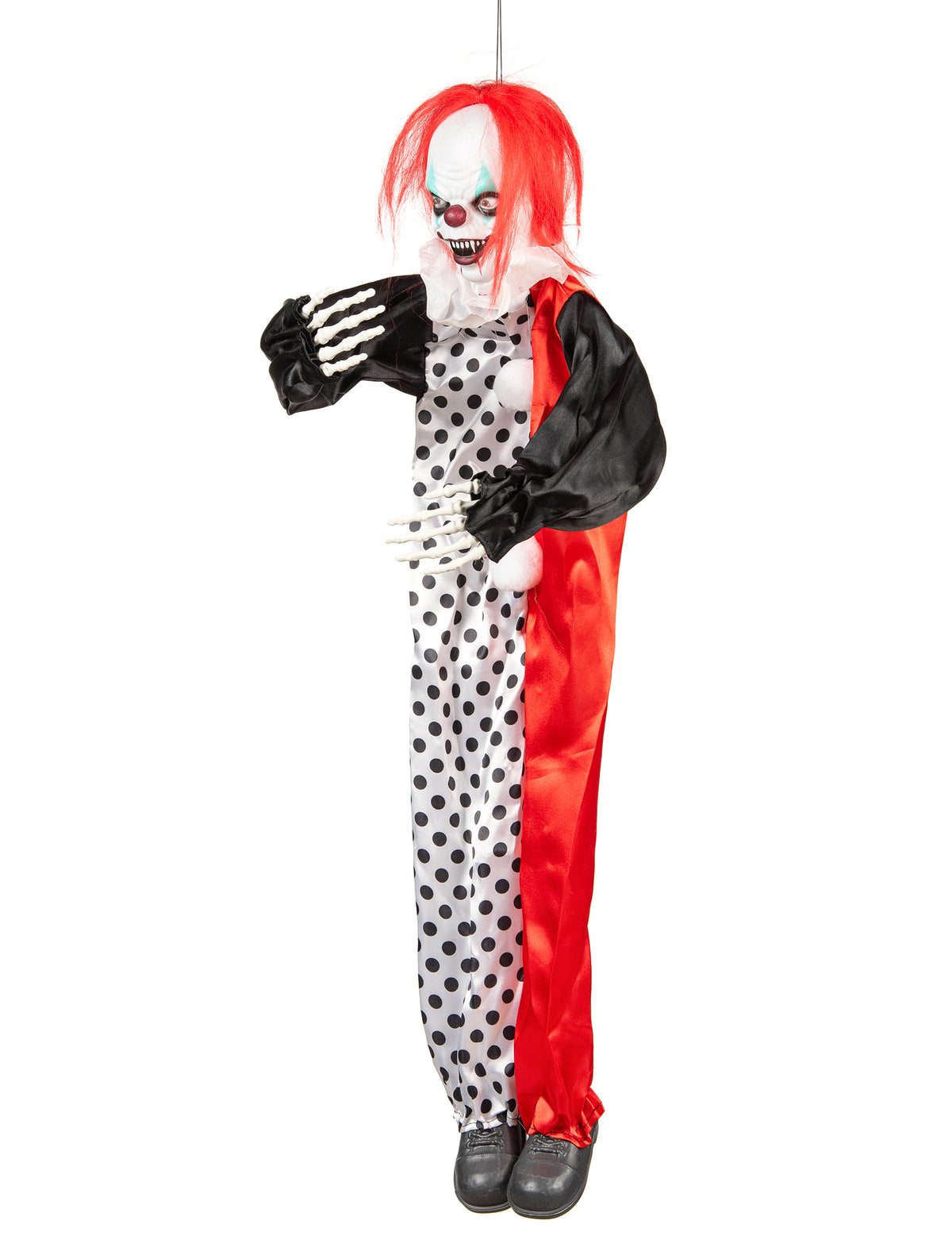 Vue de face du clown assassin lumineux pour Halloween