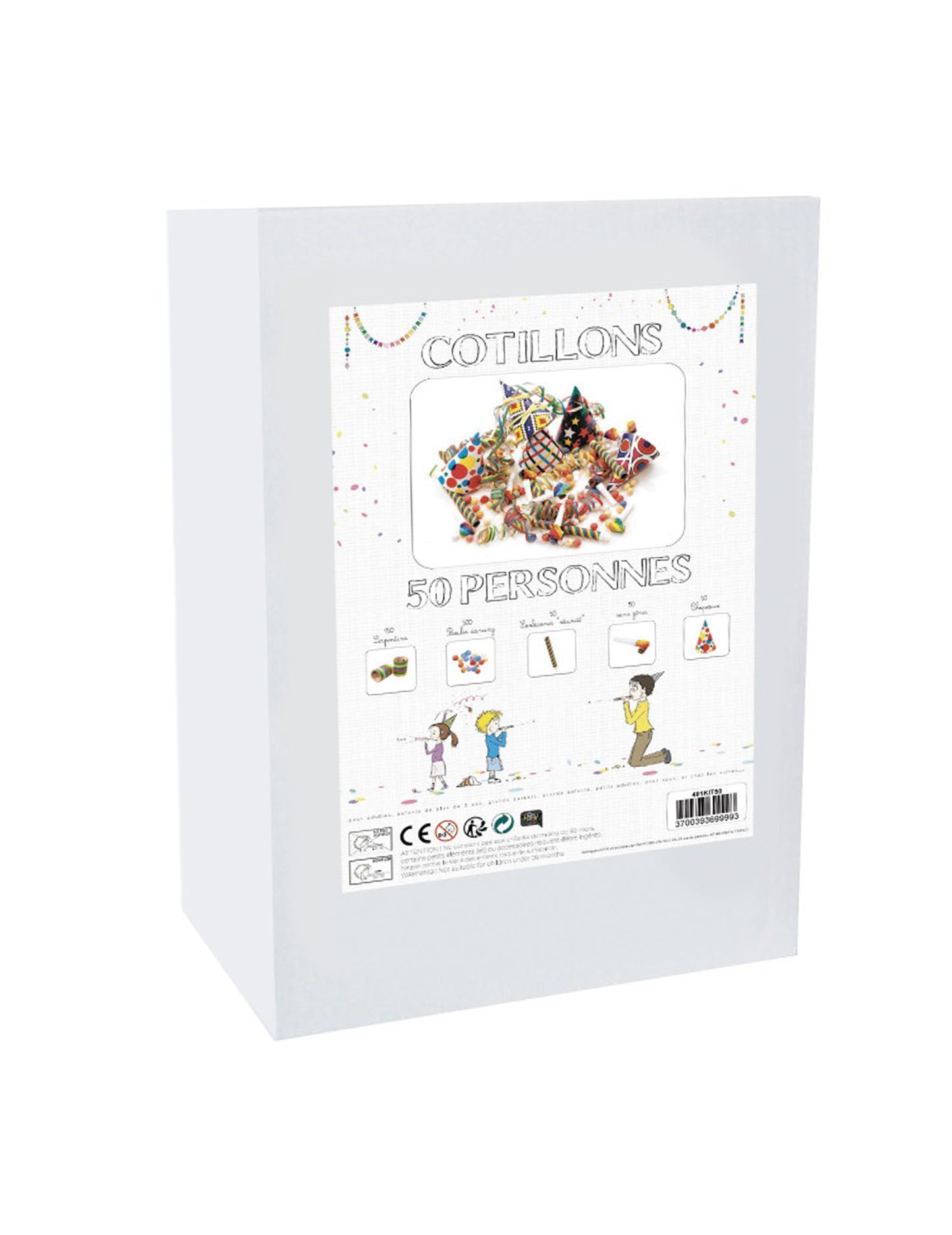 Cutie multicolora cu bomboane de petrecere pentru 50 de persoane