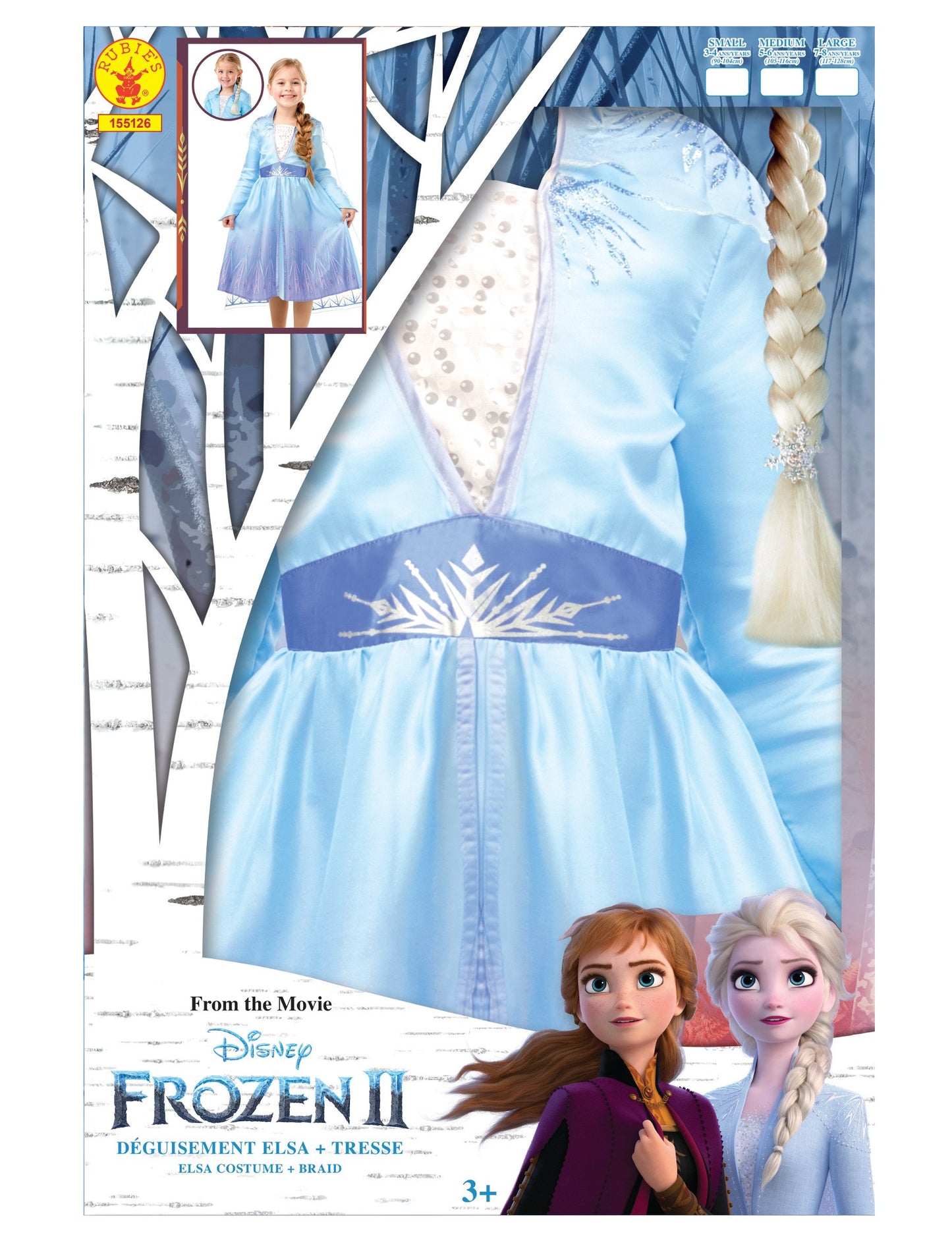 Costum ELSA și set de împletituri.