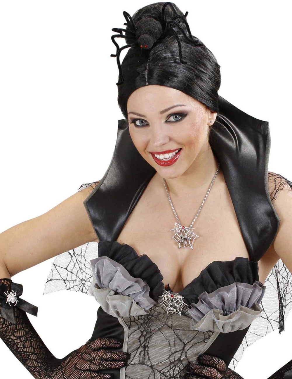 Pălărie păianjen halloween pentru adult neagră cu picioare păroase