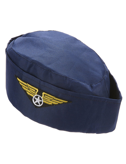 Vue de profil de la coiffe d'hôtesse de l'air pour femme