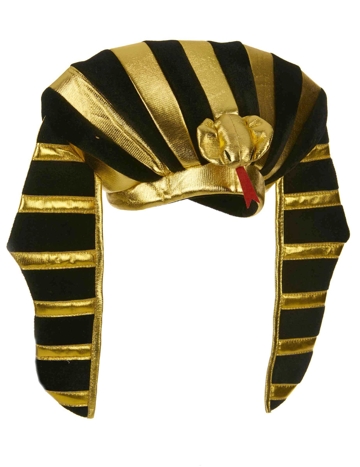 Vue de face de la coiffe pharaon égyptien
