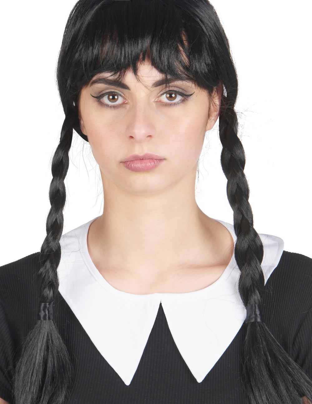 Col à pointes pour adulte blanc