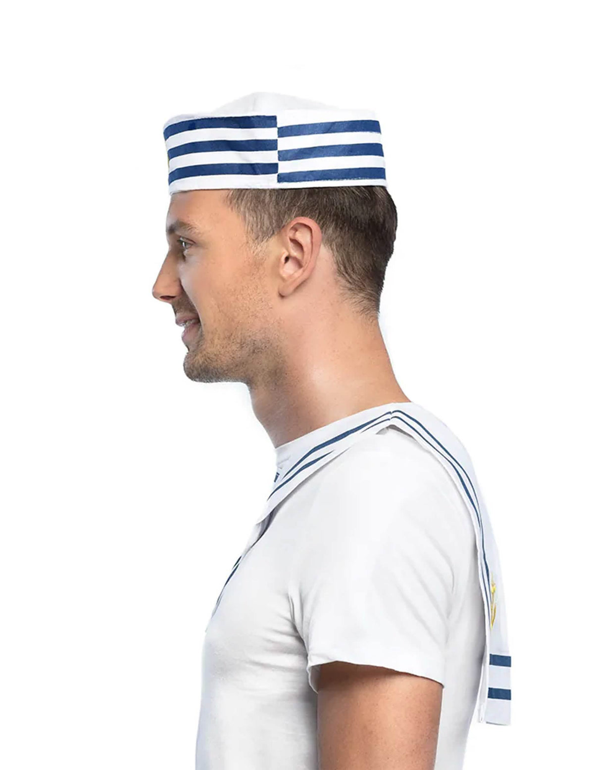 Vedere din profil a gulerului de marinar pentru adult