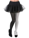 Collants bicolore pour adulte noir et blanc