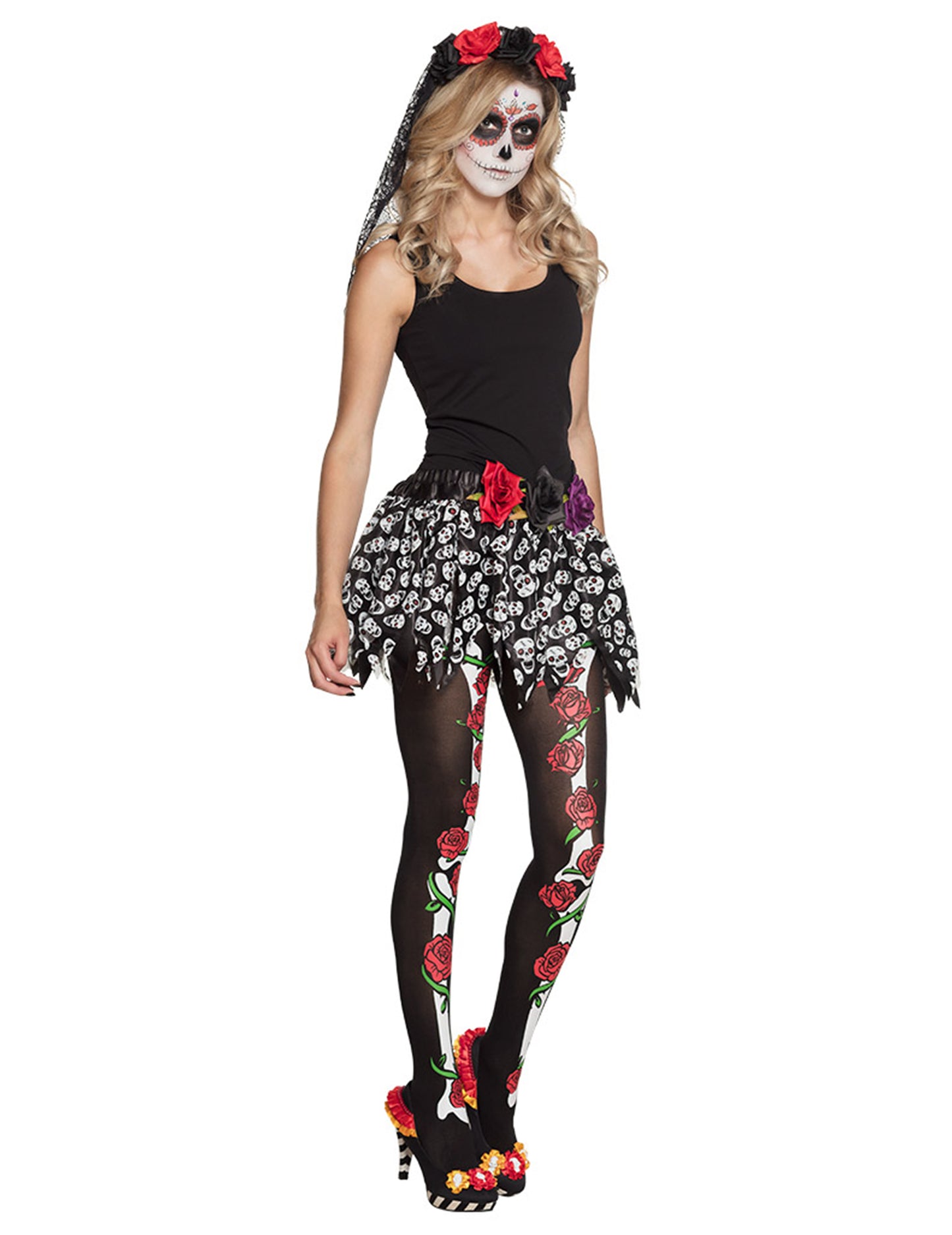 Dulci negri Femeie sexy Dia de los Muertos