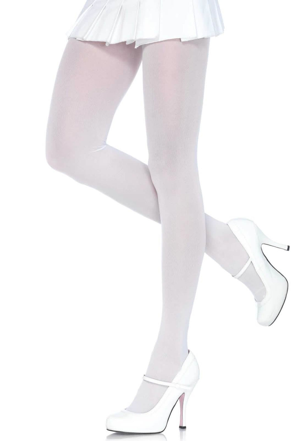 Collants opaques pour femme blancs
