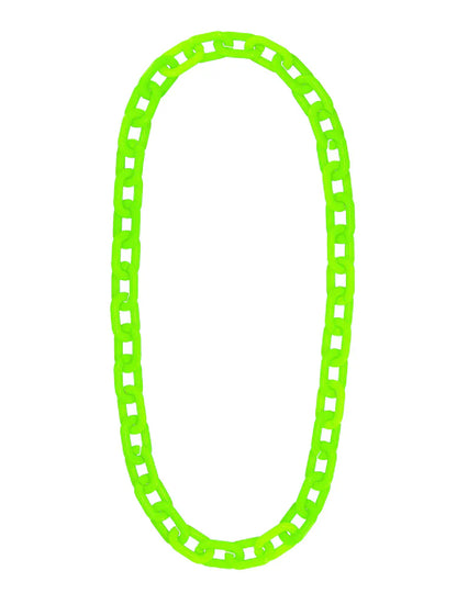 Colier lanț lat verde neon