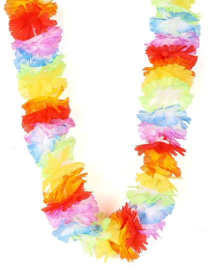 Gros plan sur les fleurs du collier fleurs Hawaï