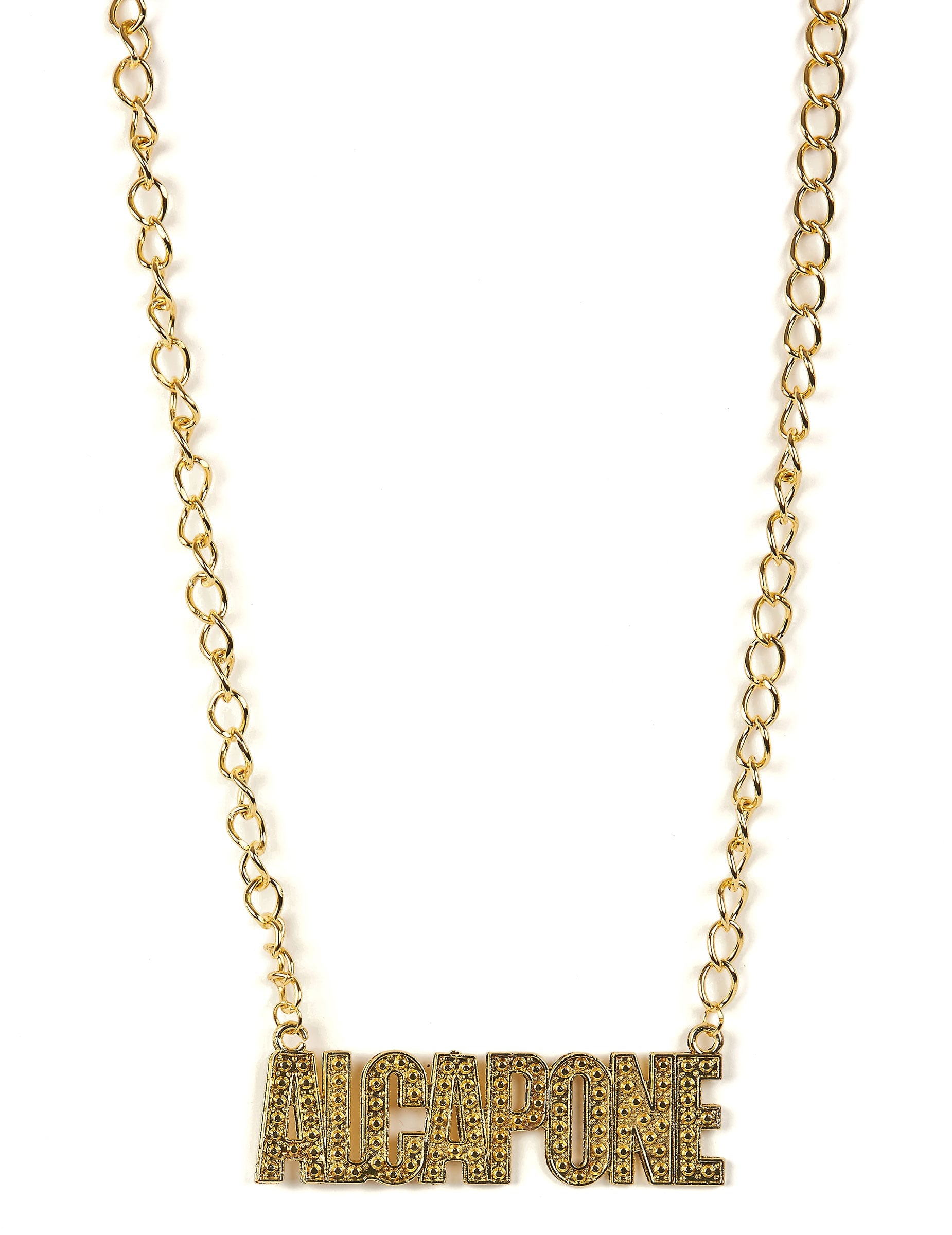 Collier gangster Al capone pour adulte doré