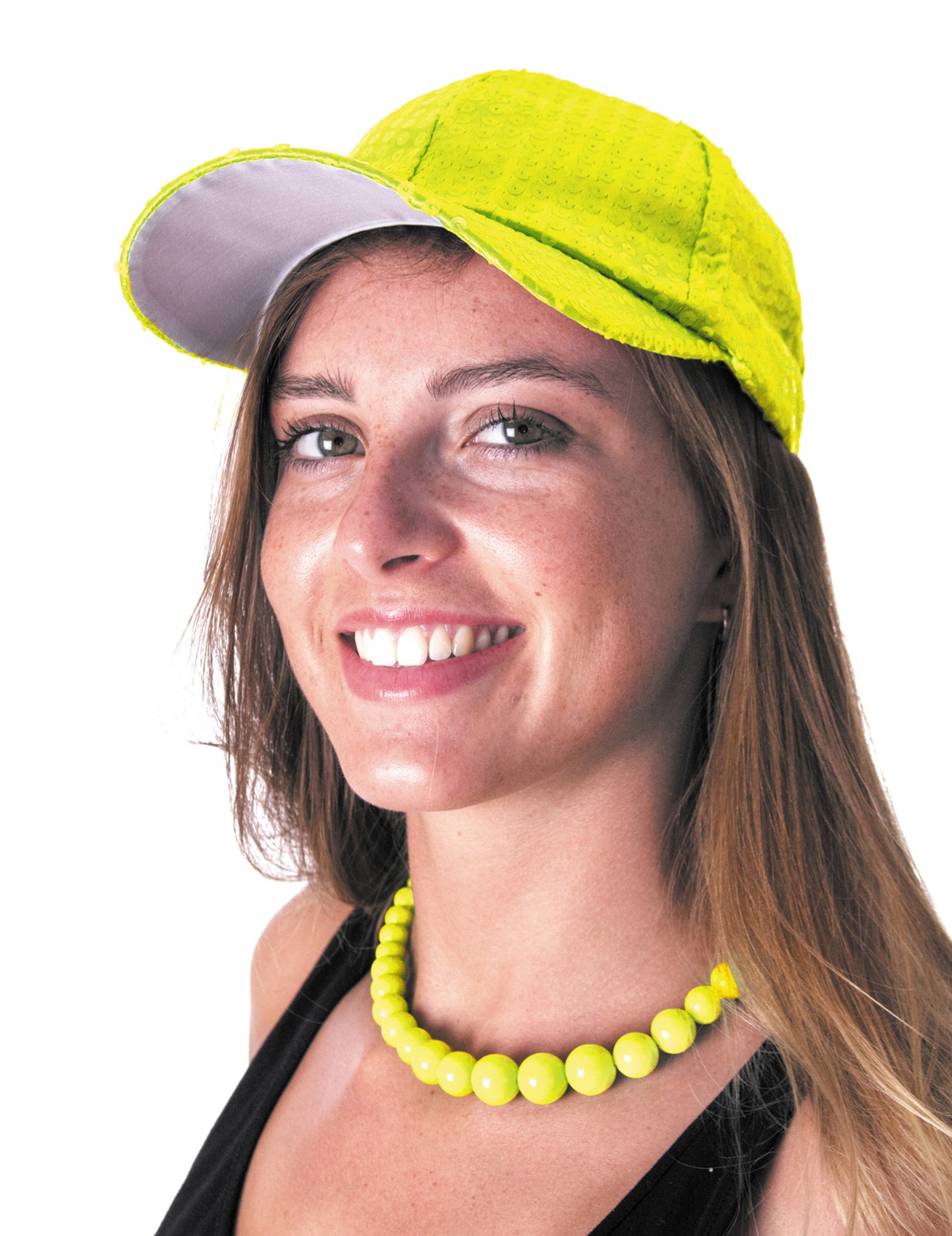 Colier de perle galben pentru adulți