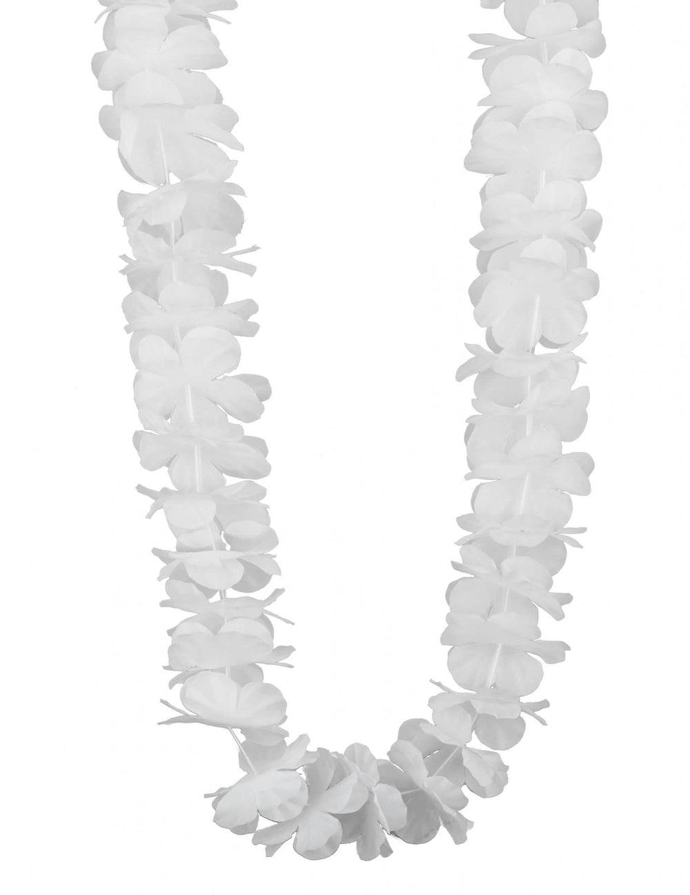 Colier hawaii pentru adult alb