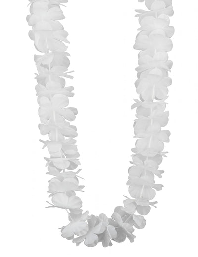Collier hawaï pour adulte blanc
