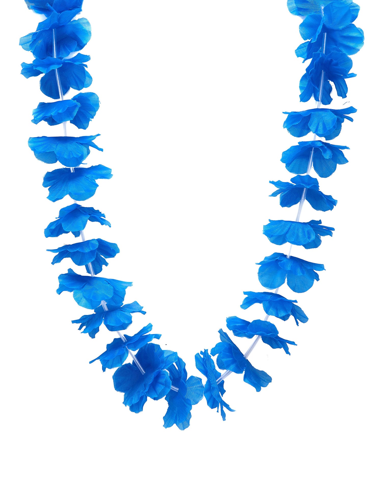 Collier hawaï pour adulte bleu vif