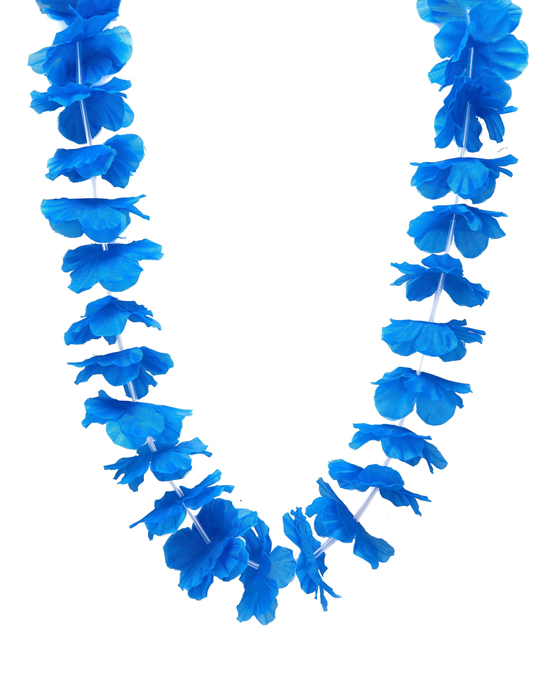 Collier hawaï pour adulte bleu vif