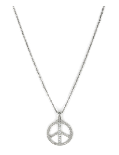 Collier hippie effet strass pour adulte argenté