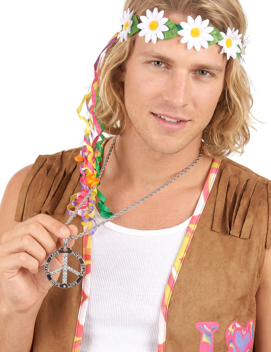 Colier hippie de stras pentru adulți