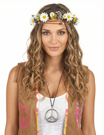 Collier hippie en métal Adulte