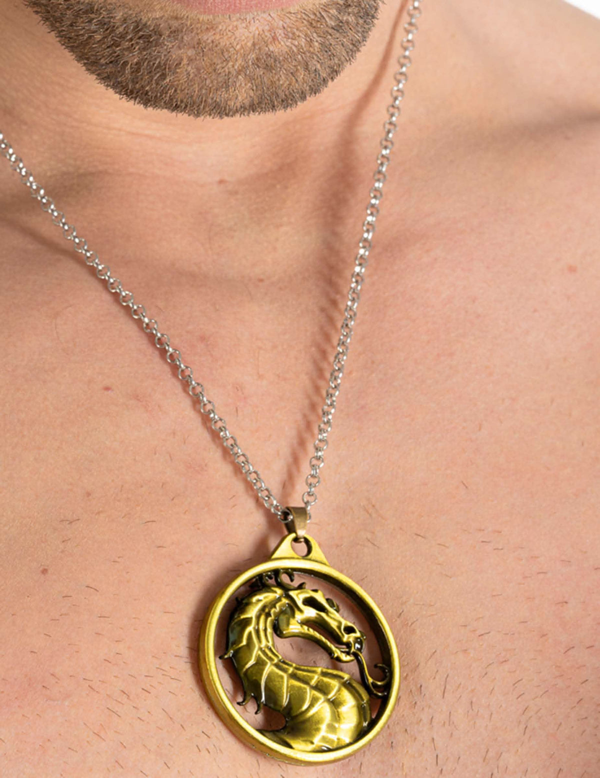 Collier Mortal Dragon pour homme bronze