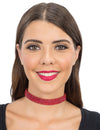 Colier choker cu strasuri roșii pentru adulți