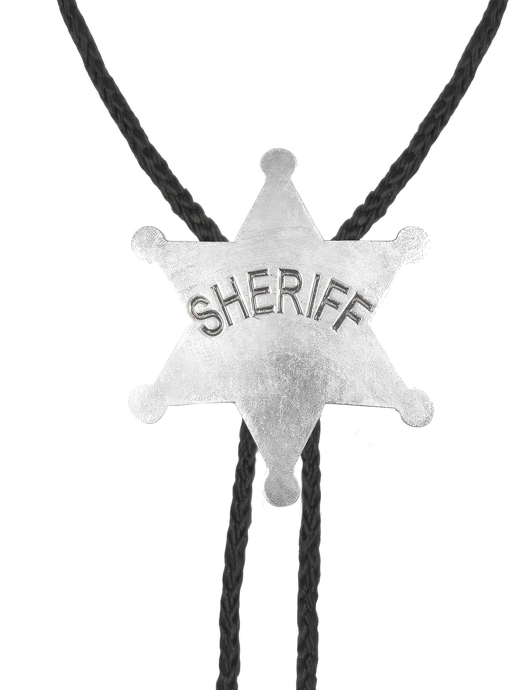 Gros plan sur l'étoile du collier shérif